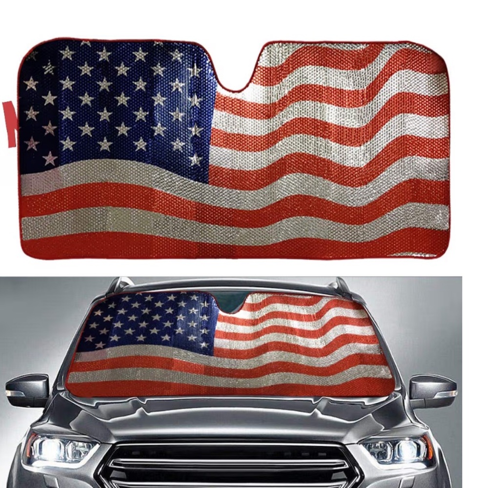 American Flag Car Sunshade